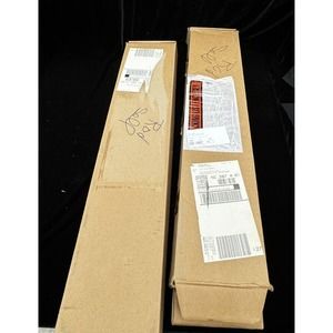 2 Brand New Black Heavy Duty Double Curtains Rods SIZE: 28"W 48"W